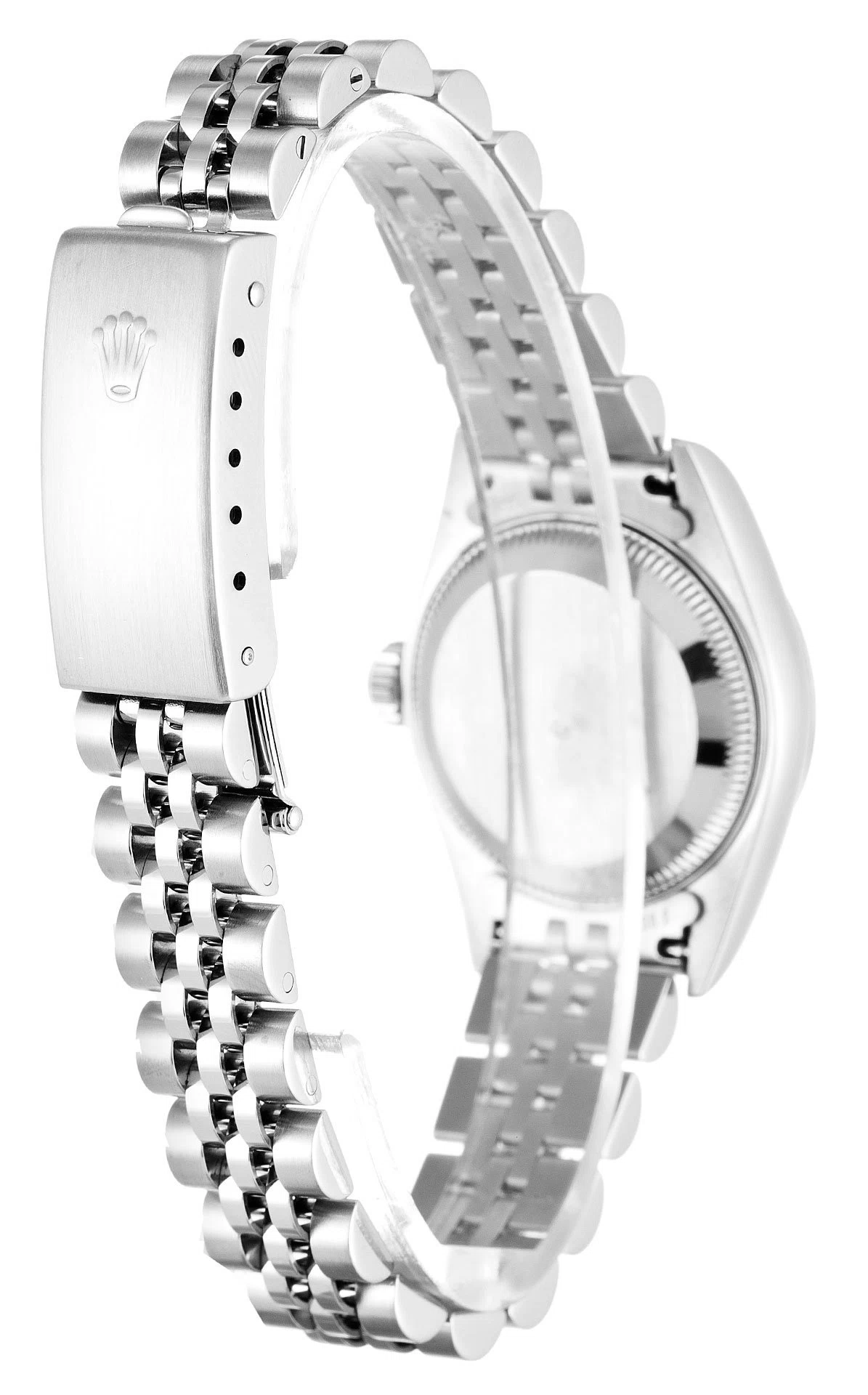 Lady-Datejust Perlmutt - schwarzes Zifferblatt 79174 Schrägansicht