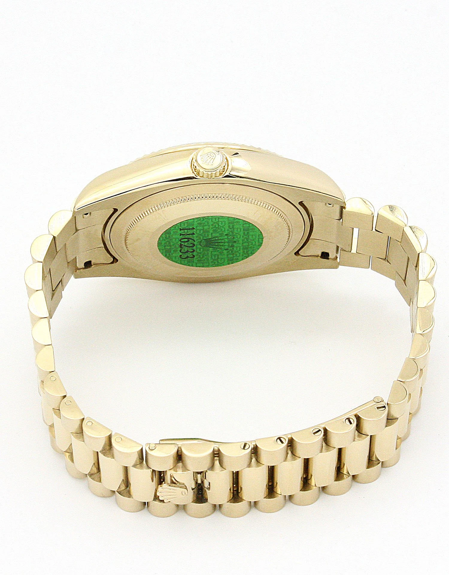 Day-Date II goldfarbenes Zifferblatt 218238 Nahaufnahme
