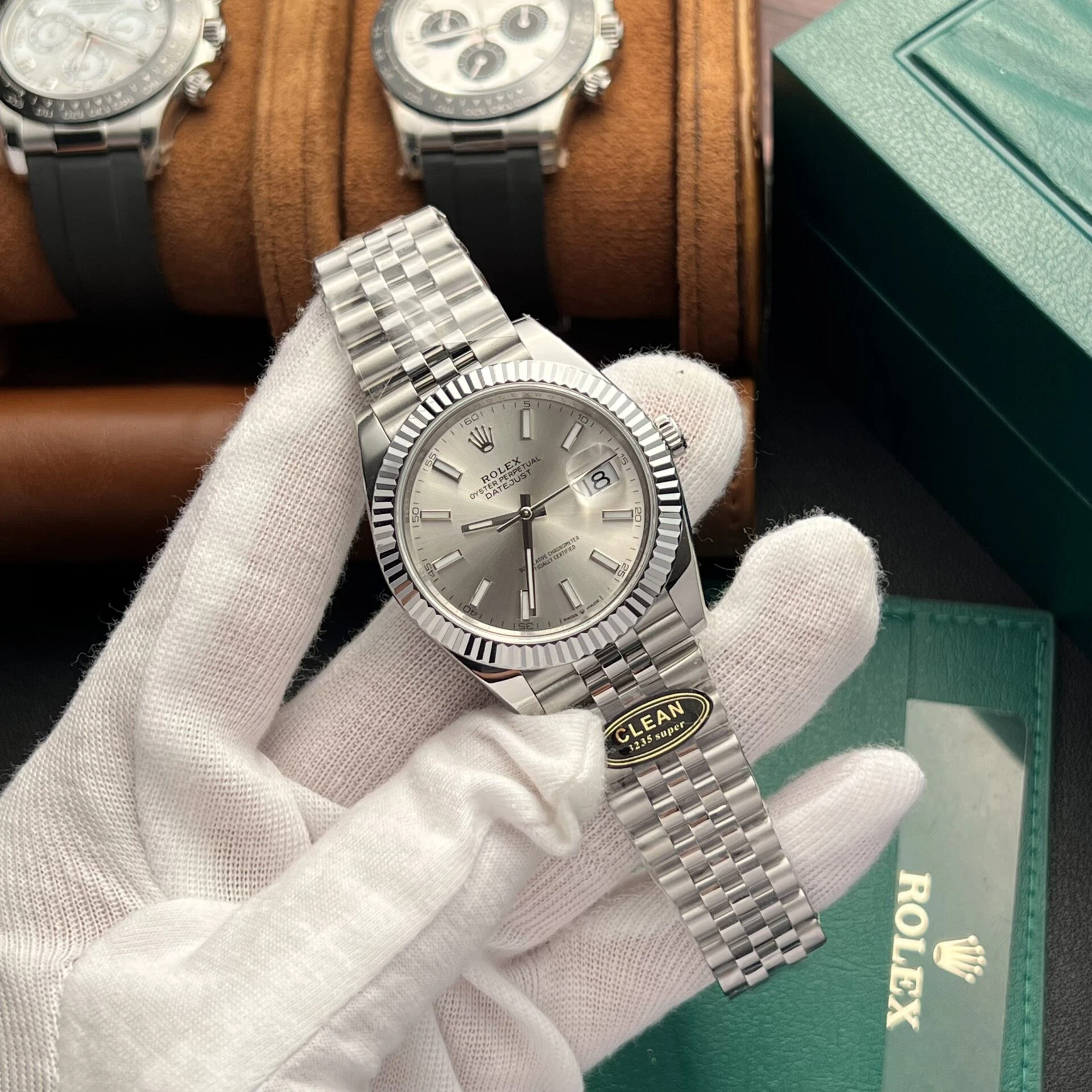 Rolex Datejust silberfarbenes Zifferblatt 126334-0004 41 mm – Bild 3