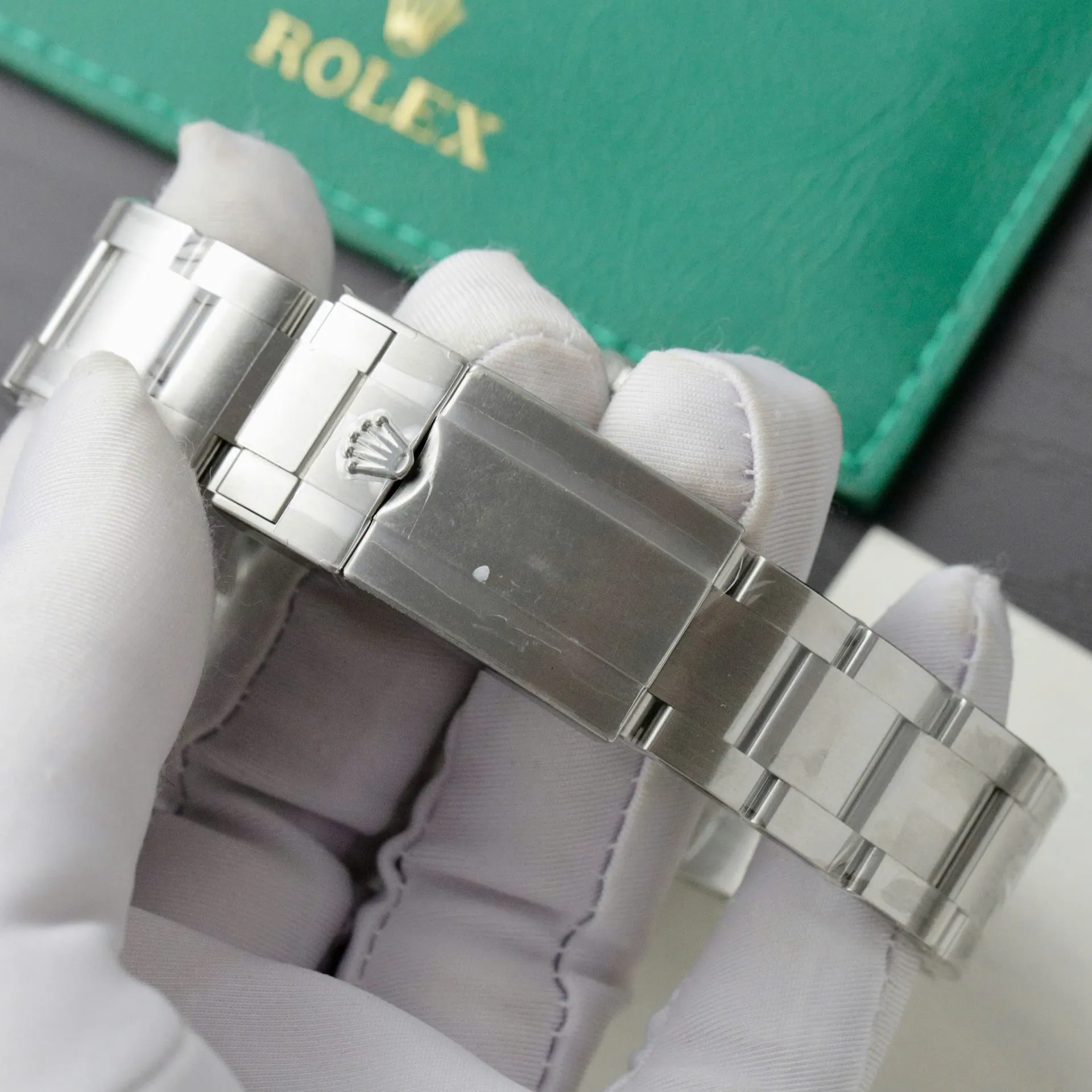 Explorer II schwarzes Zifferblatt Oyster Armband