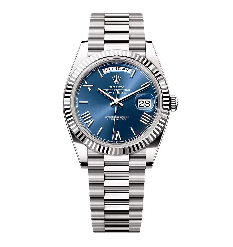 Rolex Day-Date blaues Zifferblatt 228239-0007 40 mm – Superclone