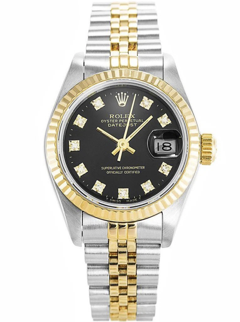 Datejust schwarzes Zifferblatt 69173
