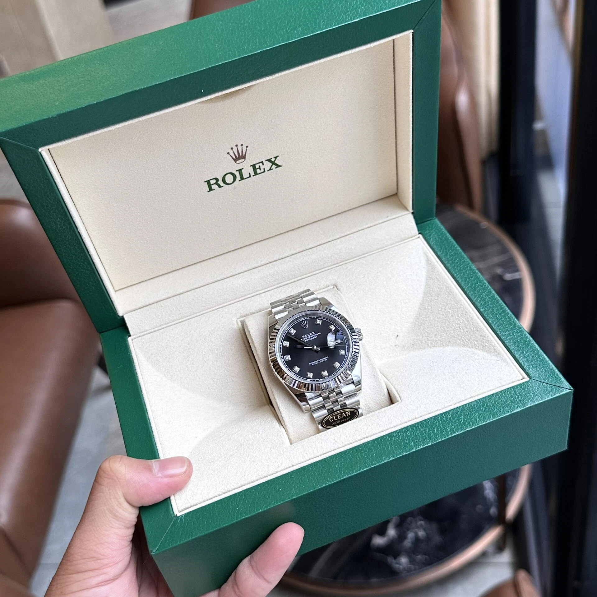 Rolex Datejust schwarzes Zifferblatt mit Diamantbesatz 126334-0012 41 mm – Bild 3