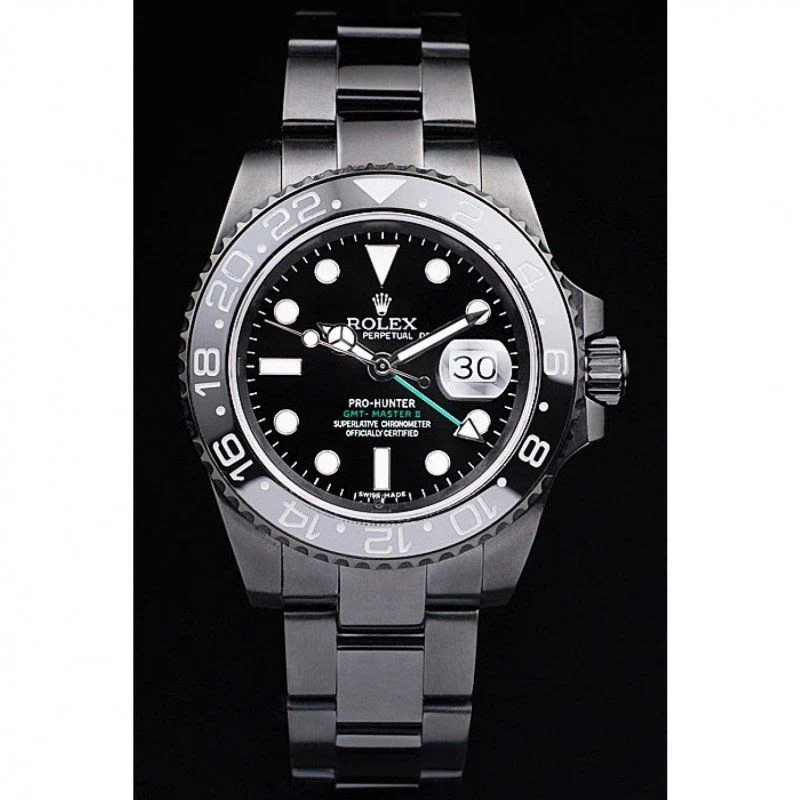 Superclone GMT-Master II schwarzes Zifferblatt REP016828 Perspektivansicht