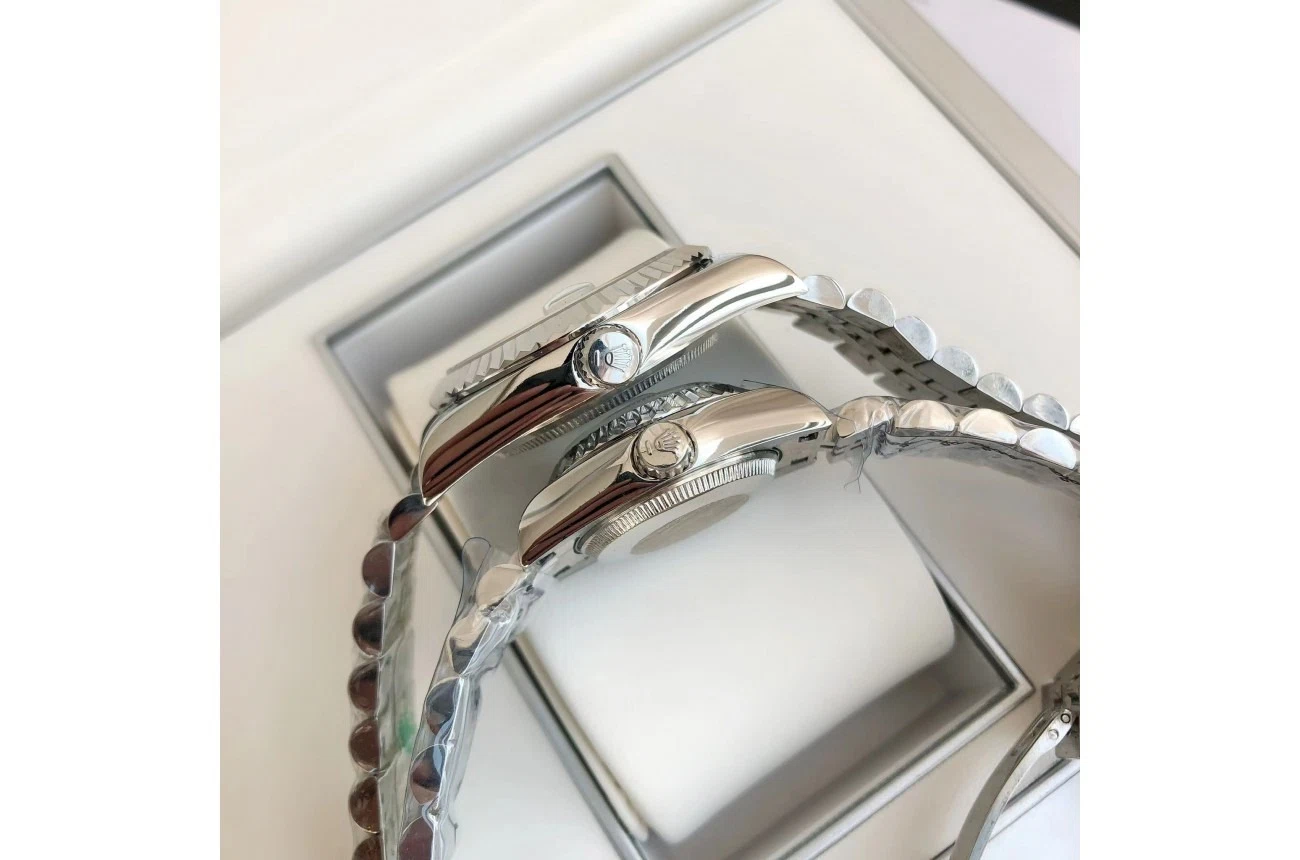 Datejust Edelstahl/Edelstahl Jubilee Silber/Diamantindizes Stilansicht
