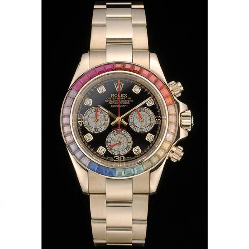 Daytona schwarzes Zifferblatt 80251 Perspektivansicht