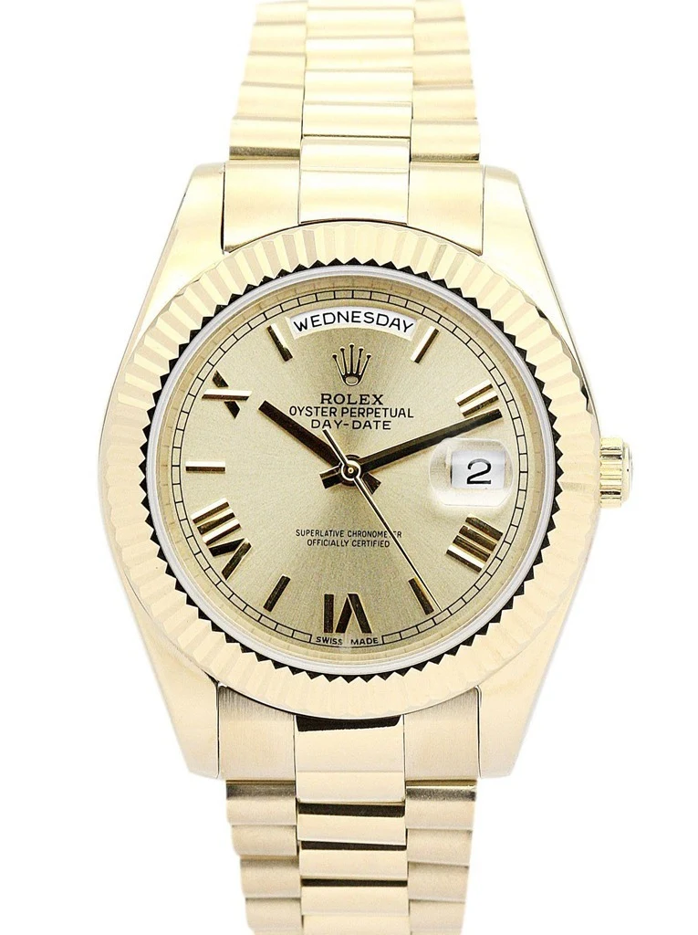 Day-Date II goldfarbenes Zifferblatt 218238
