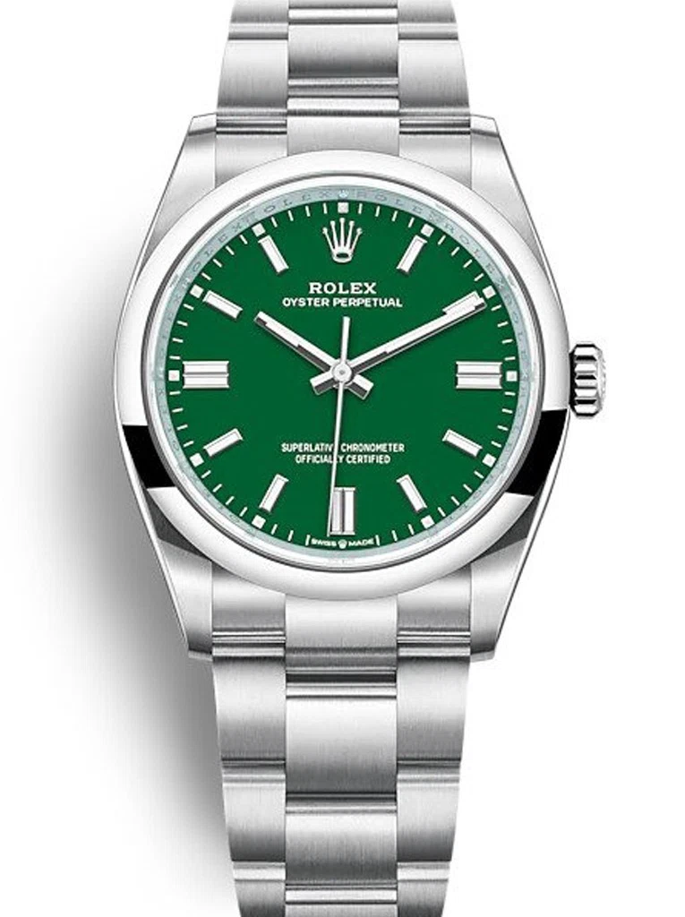 Oyster Perpetual Lady grünes Zifferblatt 126000