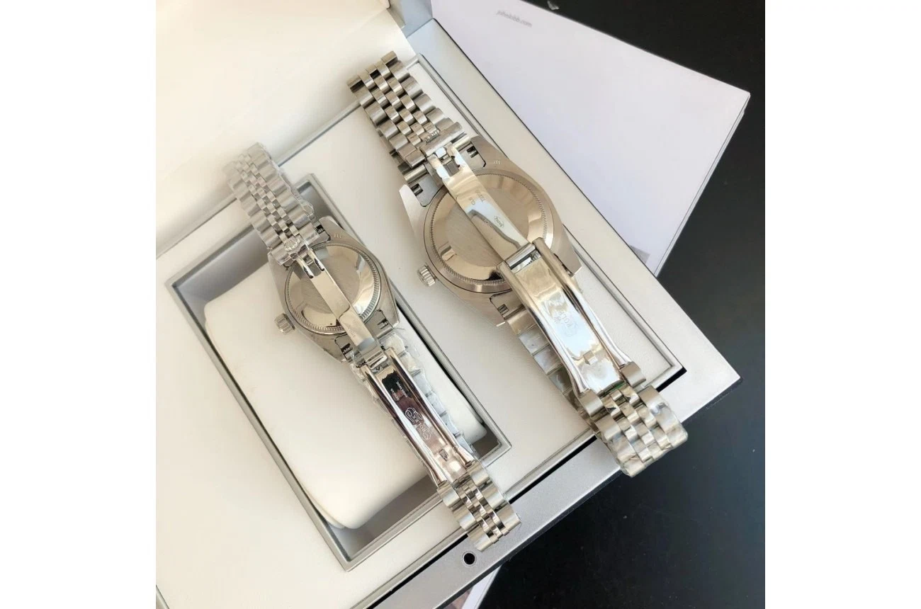 Datejust Edelstahl/Edelstahl Jubilee Silber/Diamantindizes Profilansicht