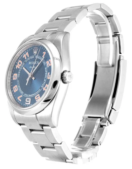 Air-King blaues Zifferblatt 114200 Perspektivansicht