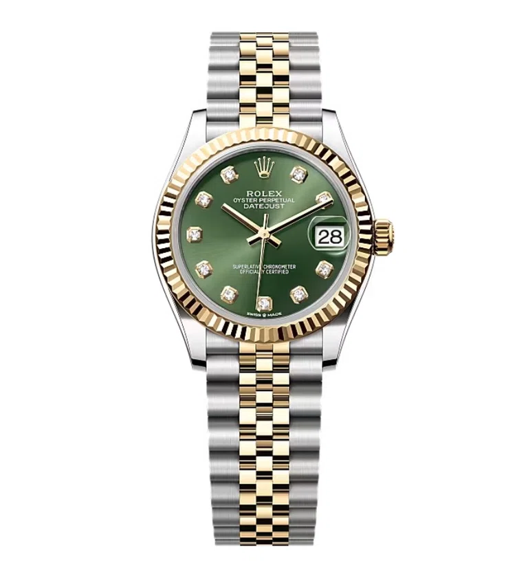 Rolex Datejust olivgrünes Zifferblatt mit Diamantbesatz 278273-0030 31 mm