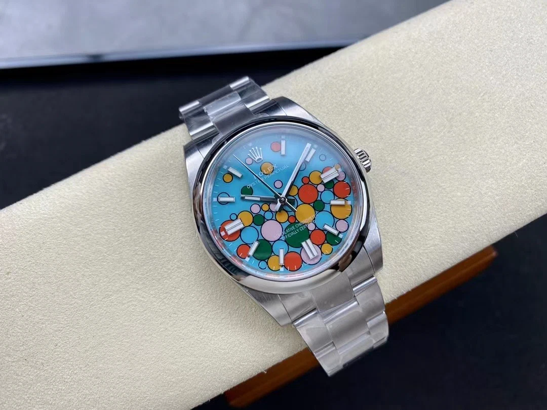Superclone Oyster Perpetual Türkis Zifferblatt 124300 Designdetail