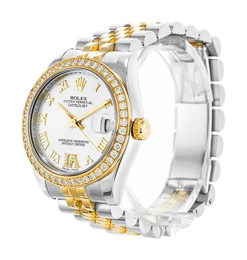 Datejust weißes Zifferblatt 178383 Perspektivansicht