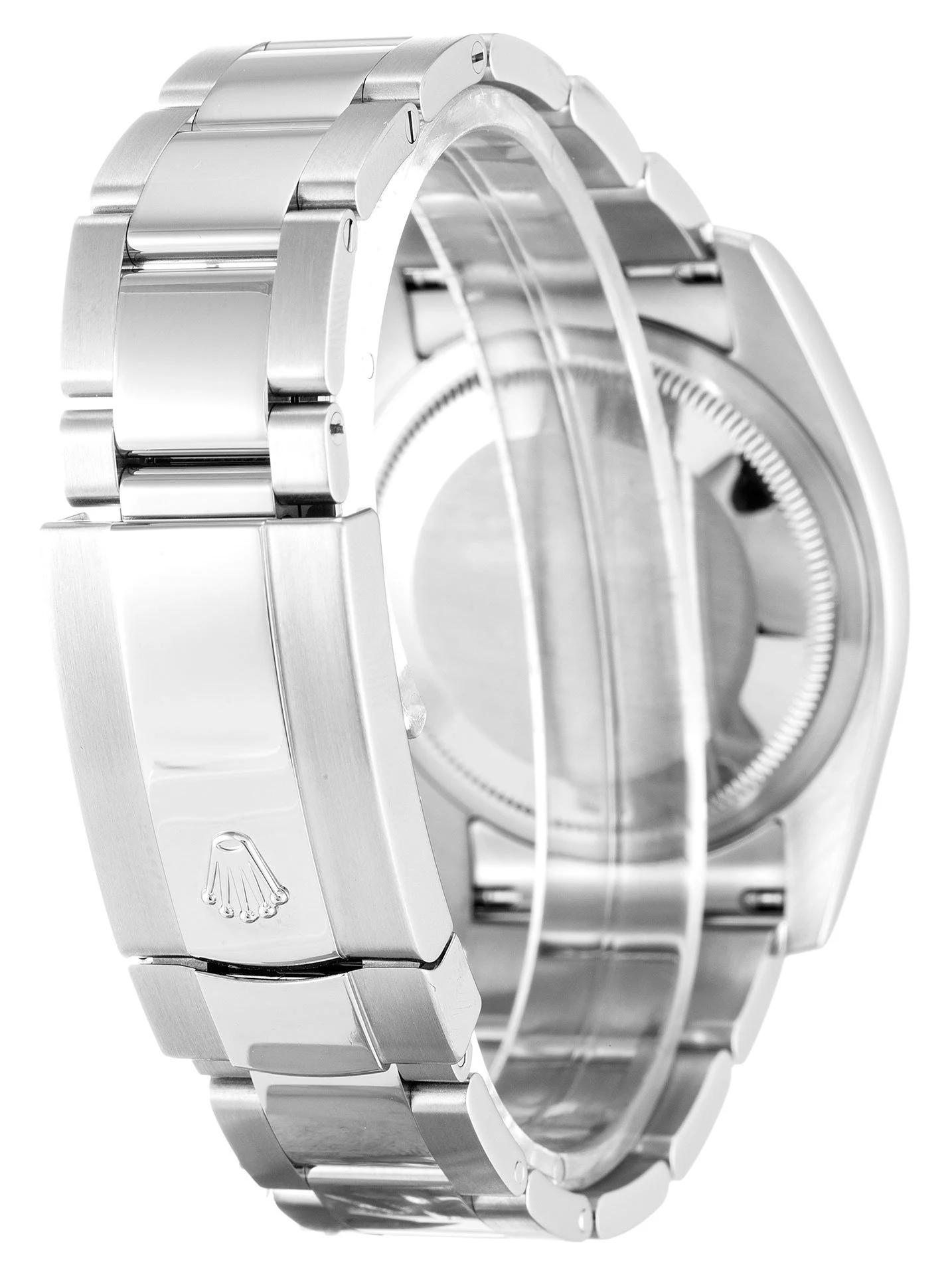 Datejust braunes Zifferblatt mit Blumenmuster 116200 Schrägansicht