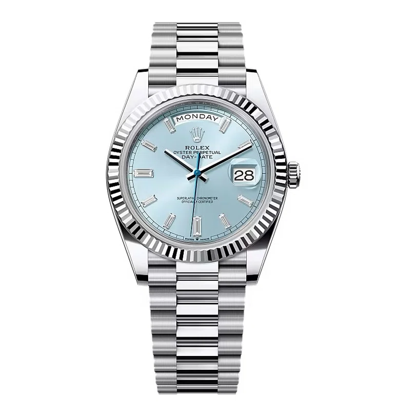 Rolex Day-Date eisblaues Zifferblatt mit Diamantbesatz 228236-0006 40 mm – Superclone