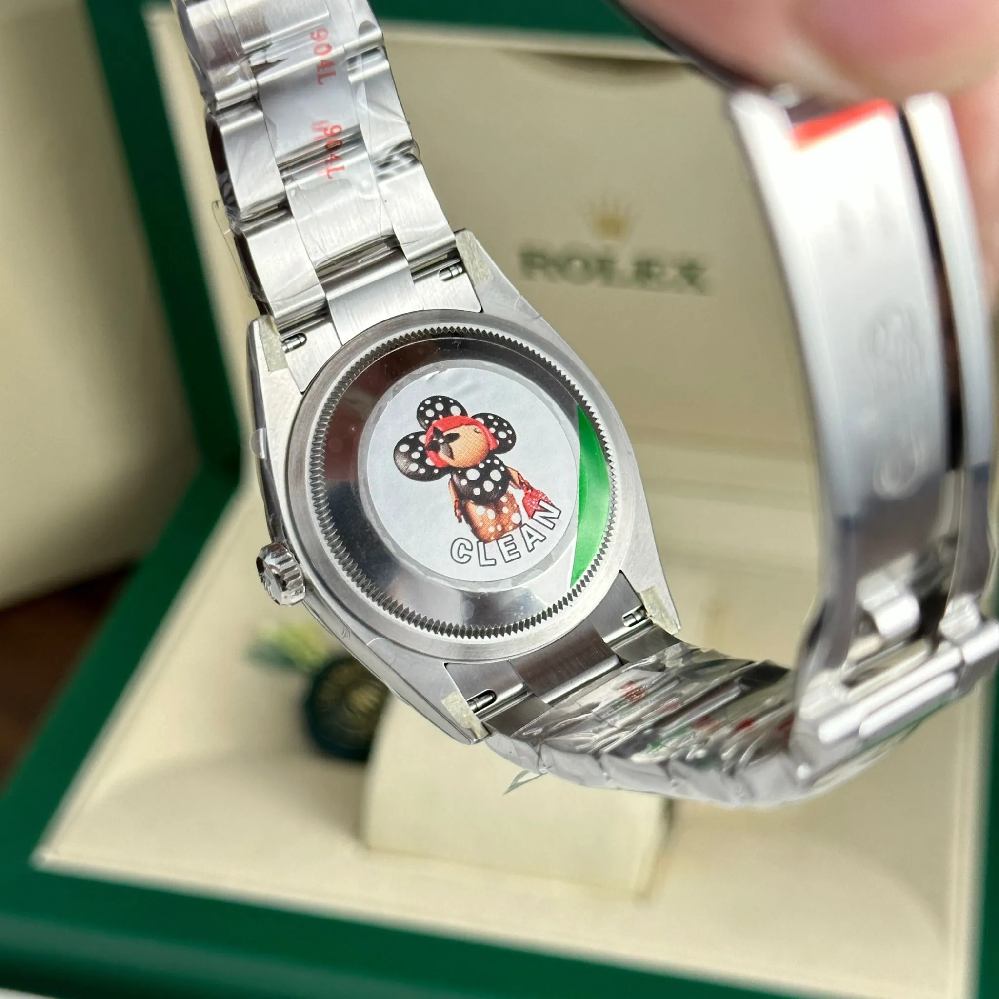 Oyster Perpetual Coral Zifferblatt Smooth Lünette Oyster Armband