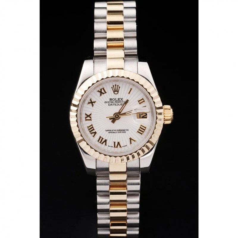 Superclone Datejust weißes Zifferblatt SRL104 Perspektivansicht