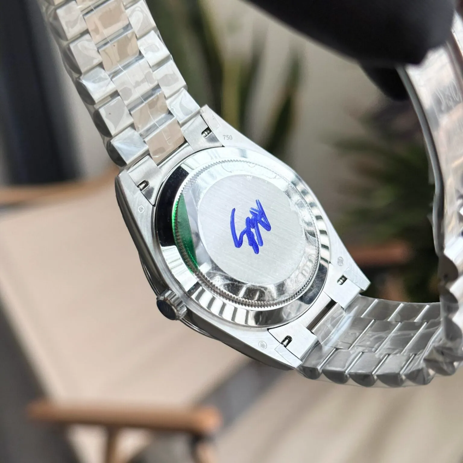 Day-Date Meteorit-Zifferblatt Geriffelt Lünette Presidential Armband