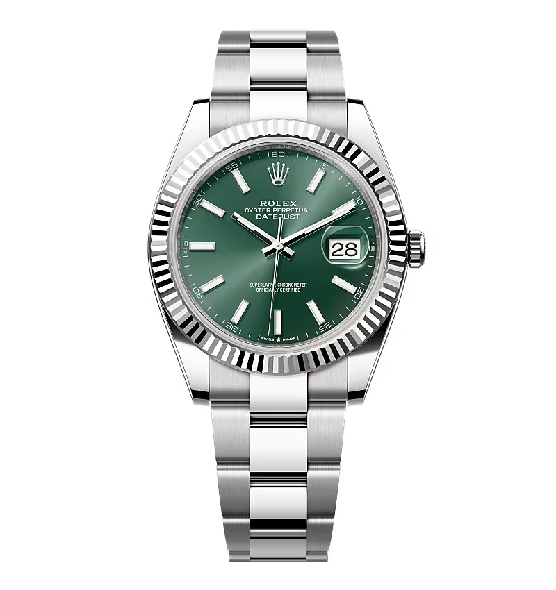 Rolex Datejust mintgrünes Zifferblatt 126334-0027 41 mm