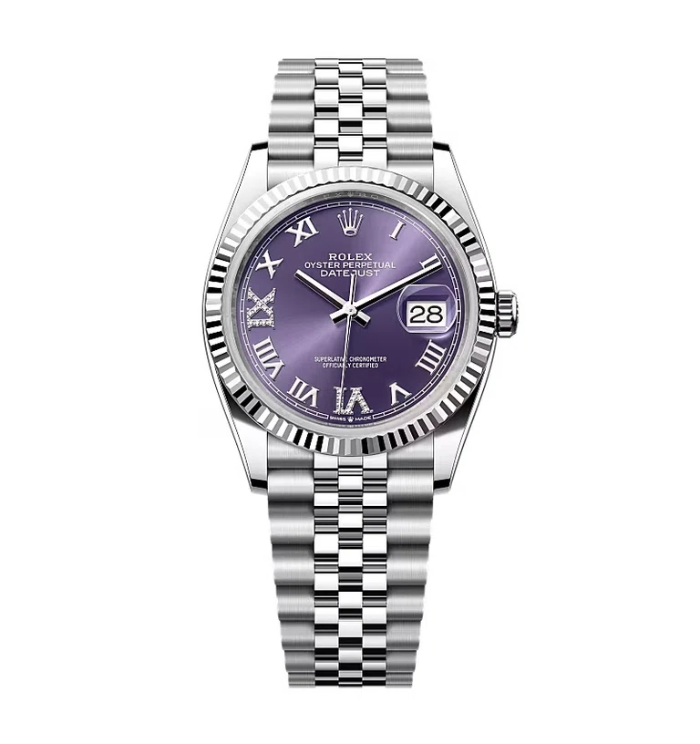 Rolex Datejust auberginefarbenes Zifferblatt 126234-0021 36 mm