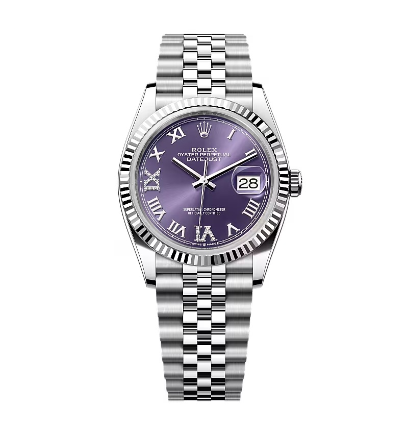 Rolex Datejust auberginefarbenes Zifferblatt 126234-0021 36 mm