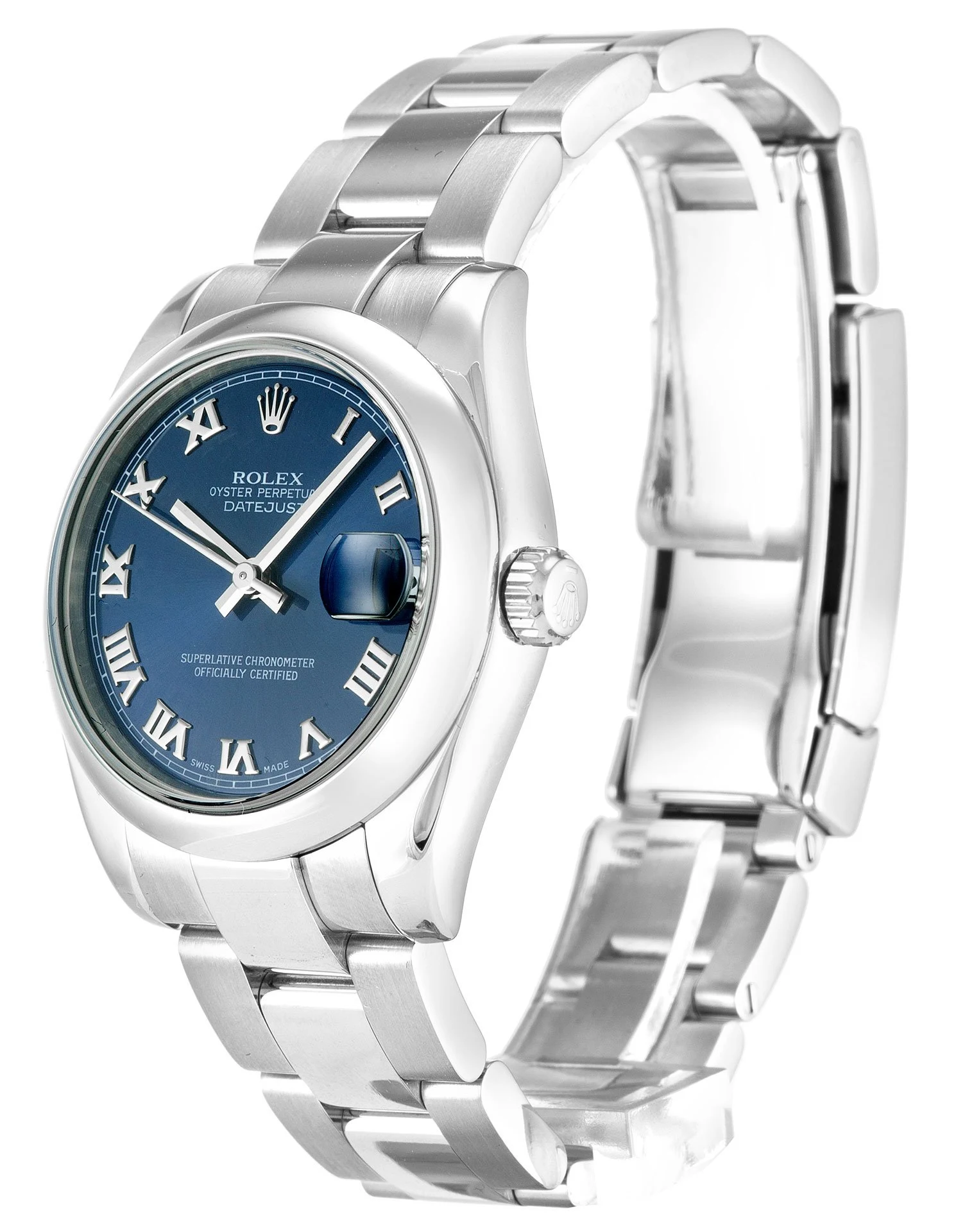 Lady-Datejust blaues Zifferblatt 178240 Oyster Perspektivansicht