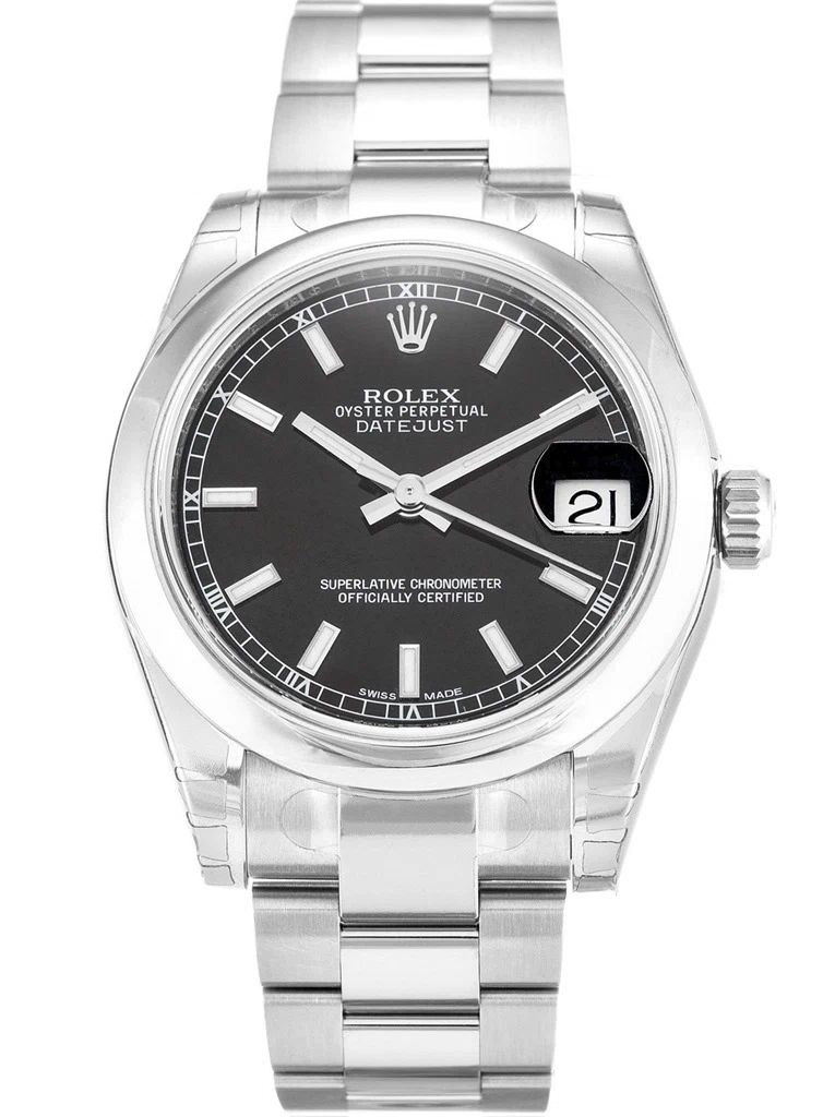 Lady-Datejust schwarzes Zifferblatt 178240-2