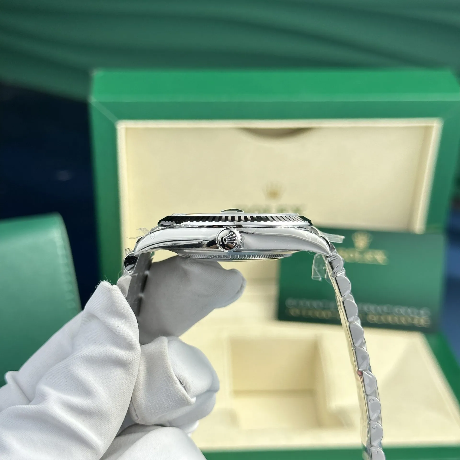 Superclone Datejust grünes Zifferblatt 126334 Jubilee Detailansicht