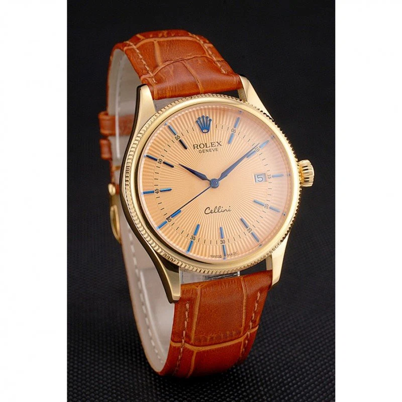 Superclone Cellini goldfarbenes Zifferblatt REP016797 Schrägansicht