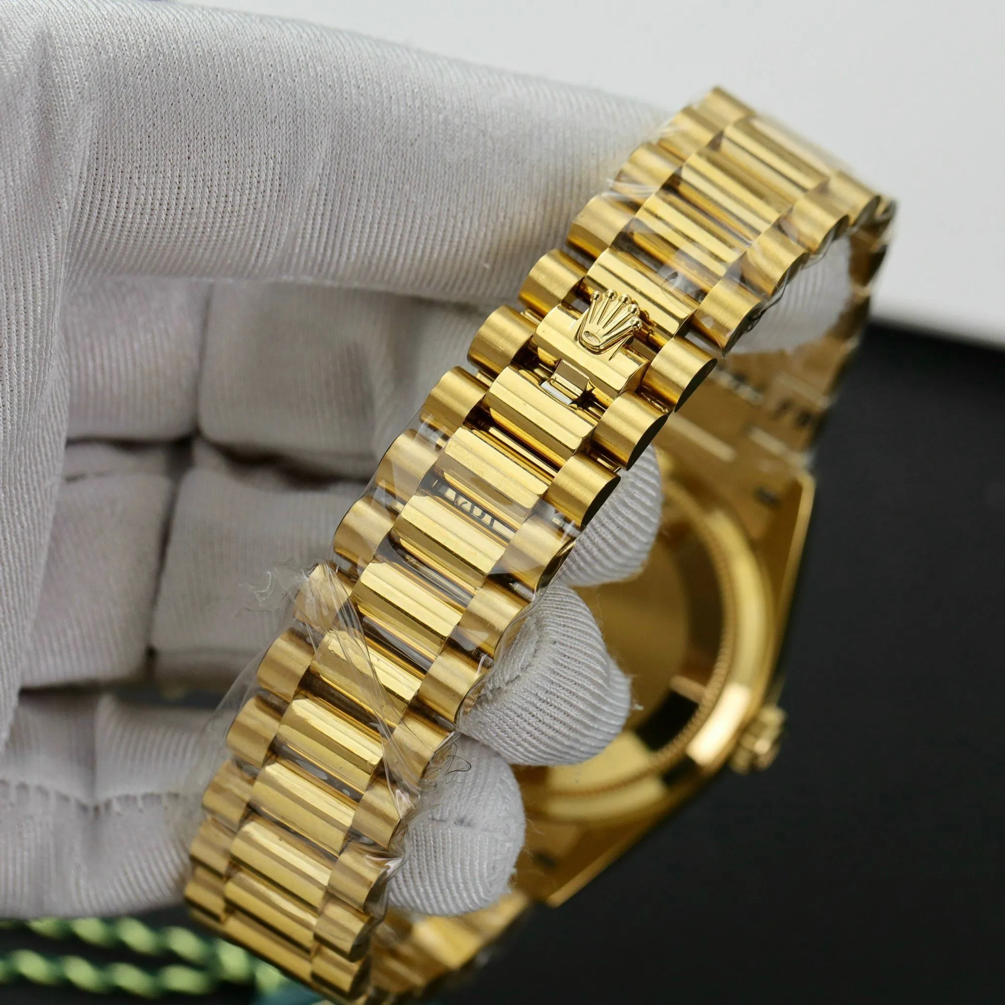 Day Date Zifferblatt mit Diamantbesatz mit Diamantbesatz Lünette Presidential Armband