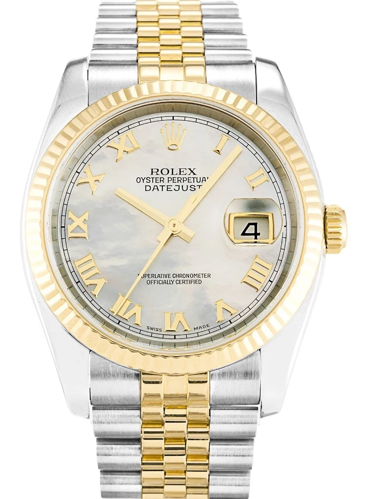 Datejust Perlmutt - weißes Zifferblatt 116233