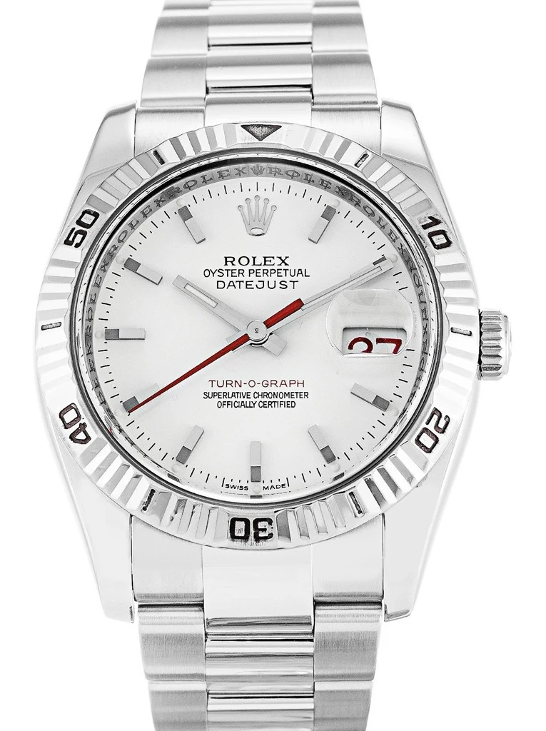 Datejust Turn-O-Graph weißes Zifferblatt 116264