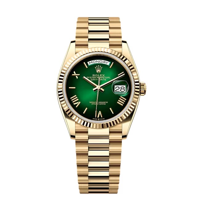 Rolex Day-Date Grünes Ombré-Zifferblatt 128238-0118 36 mm – Superclone
