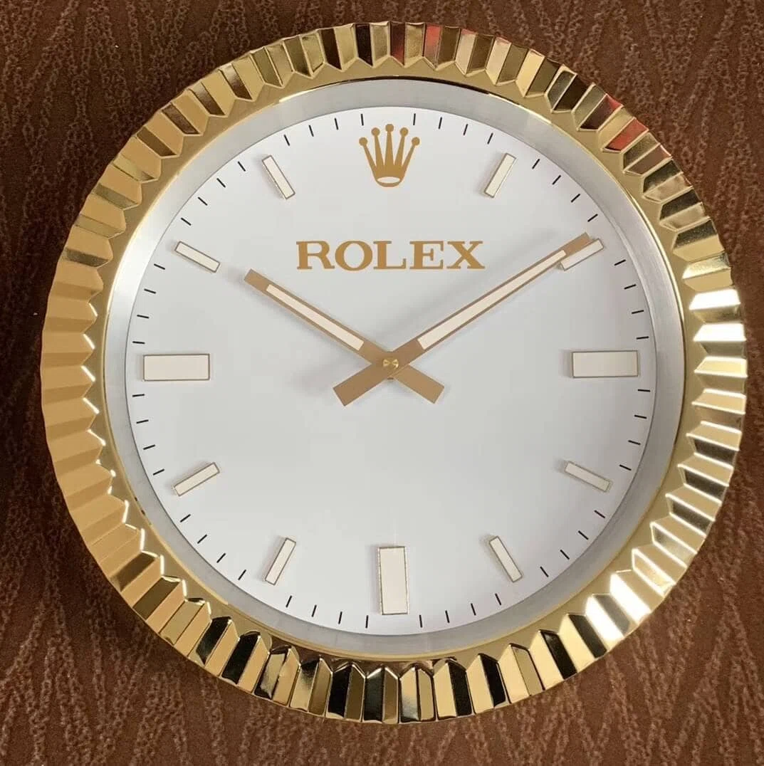 Wanduhr – WIMBLEDON OYSTER DATEJUST Gold Detailansicht