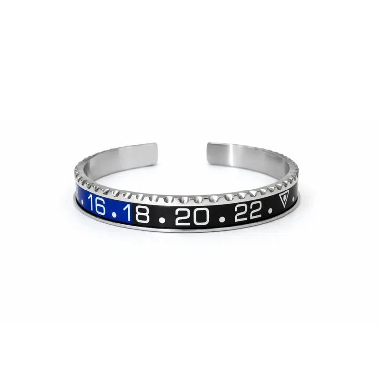 Batman Schwarz-Blau GMT Titanstahl-Armspange