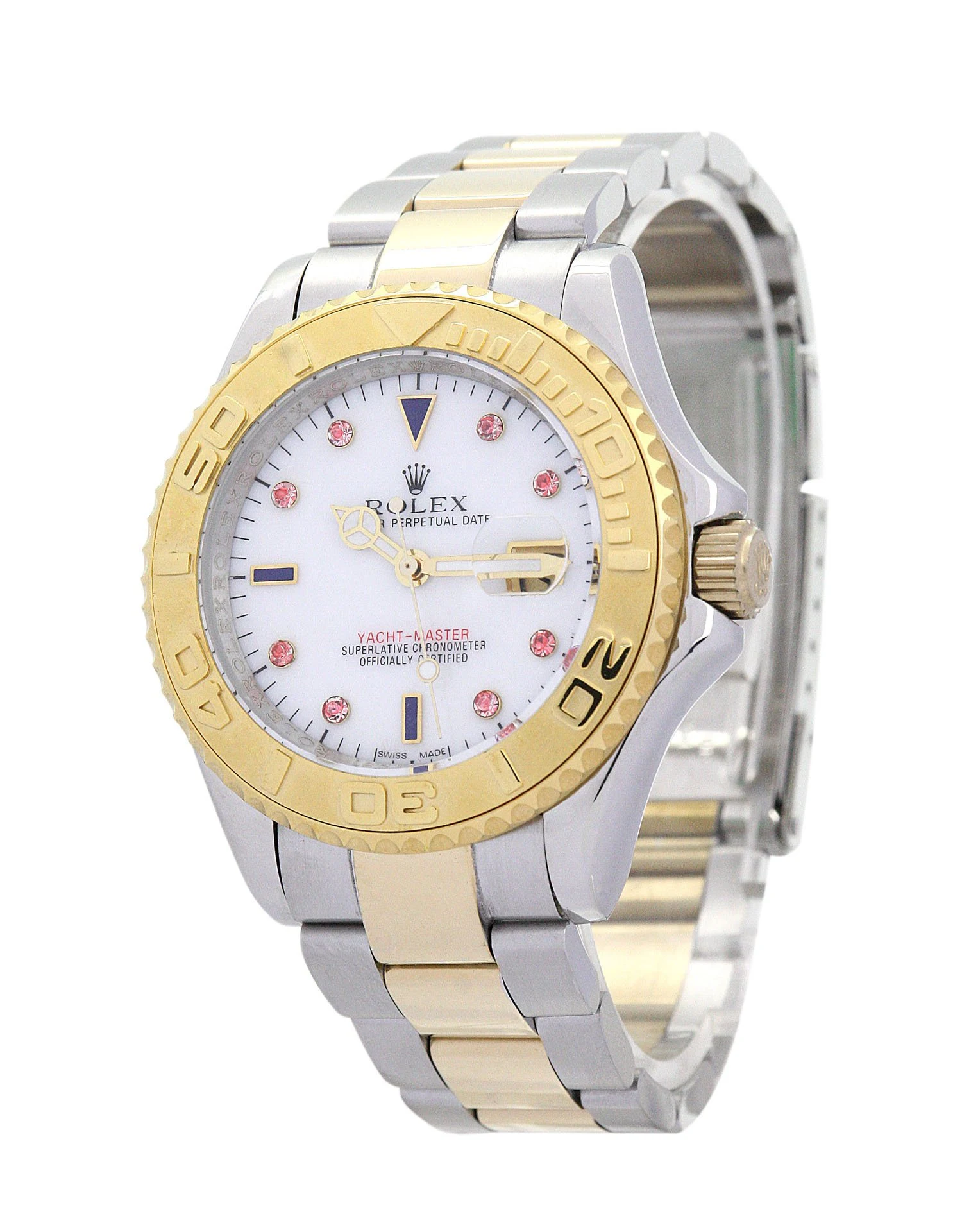 Yacht-Master weißes Zifferblatt 16623 Perspektivansicht