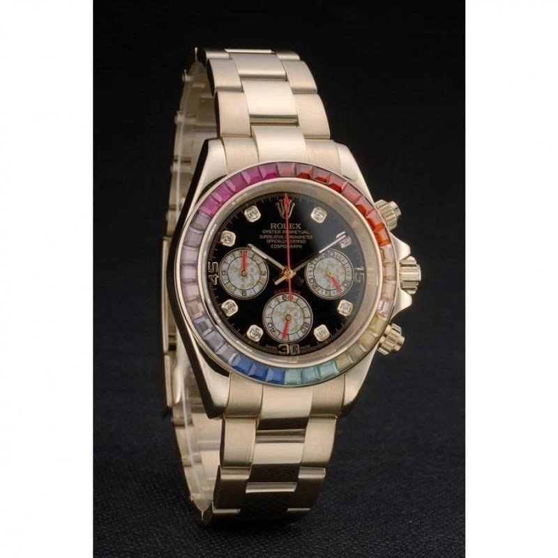 Daytona schwarzes Zifferblatt 80251 Schrägansicht