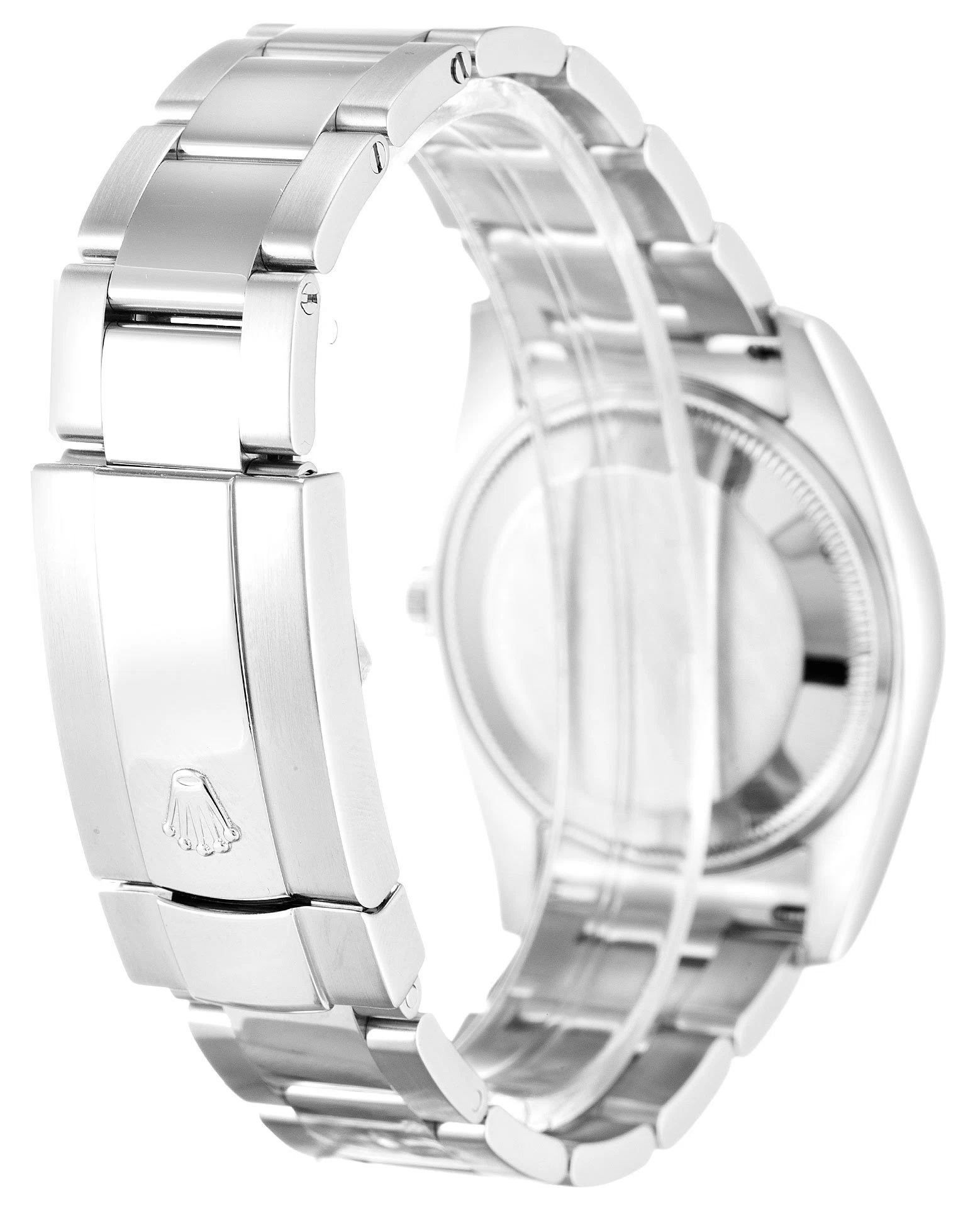 Oyster Perpetual Date weißes Zifferblatt 115234 Schrägansicht