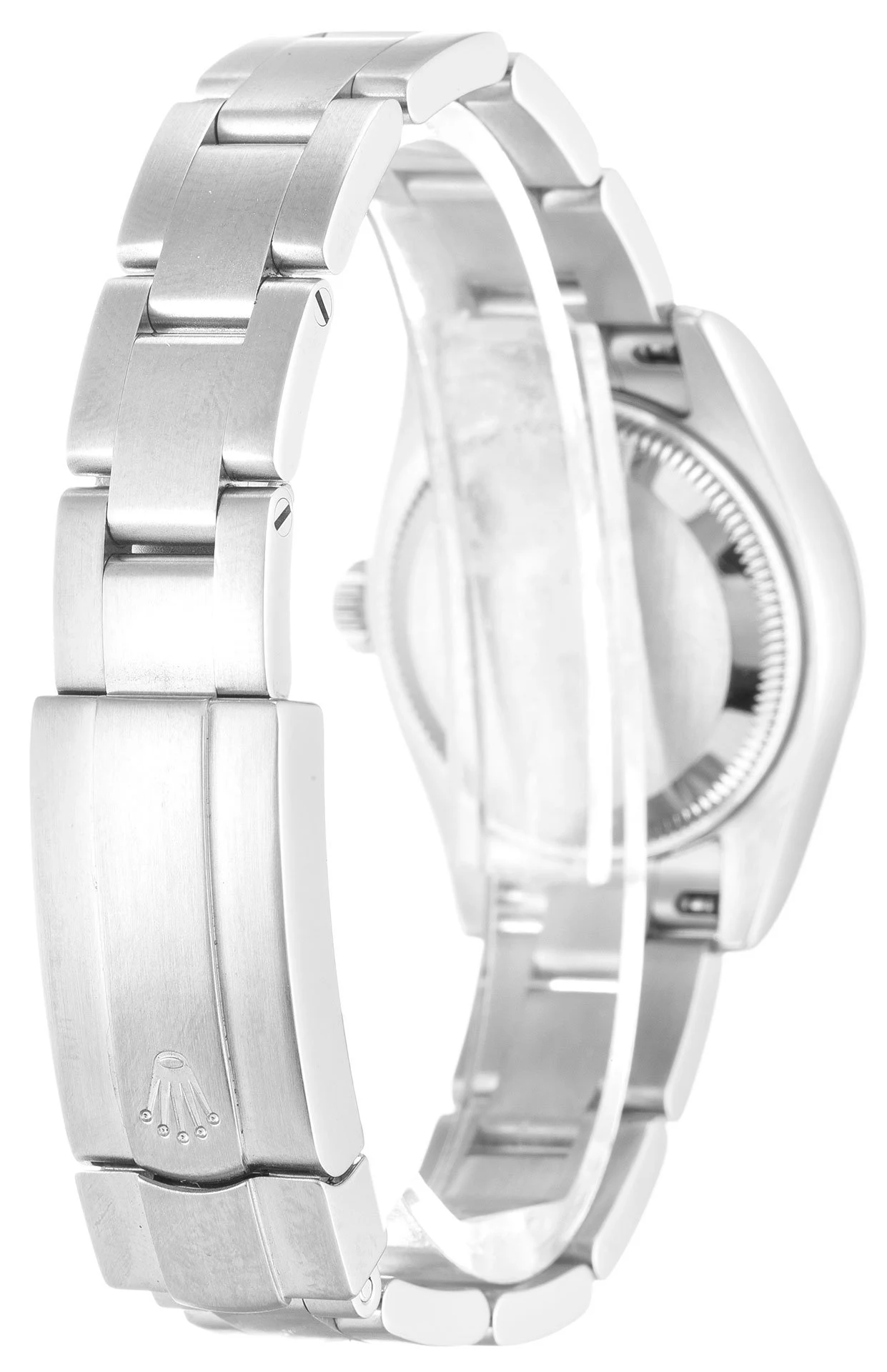 Oyster Perpetual Lady weißes Zifferblatt 176234 Schrägansicht