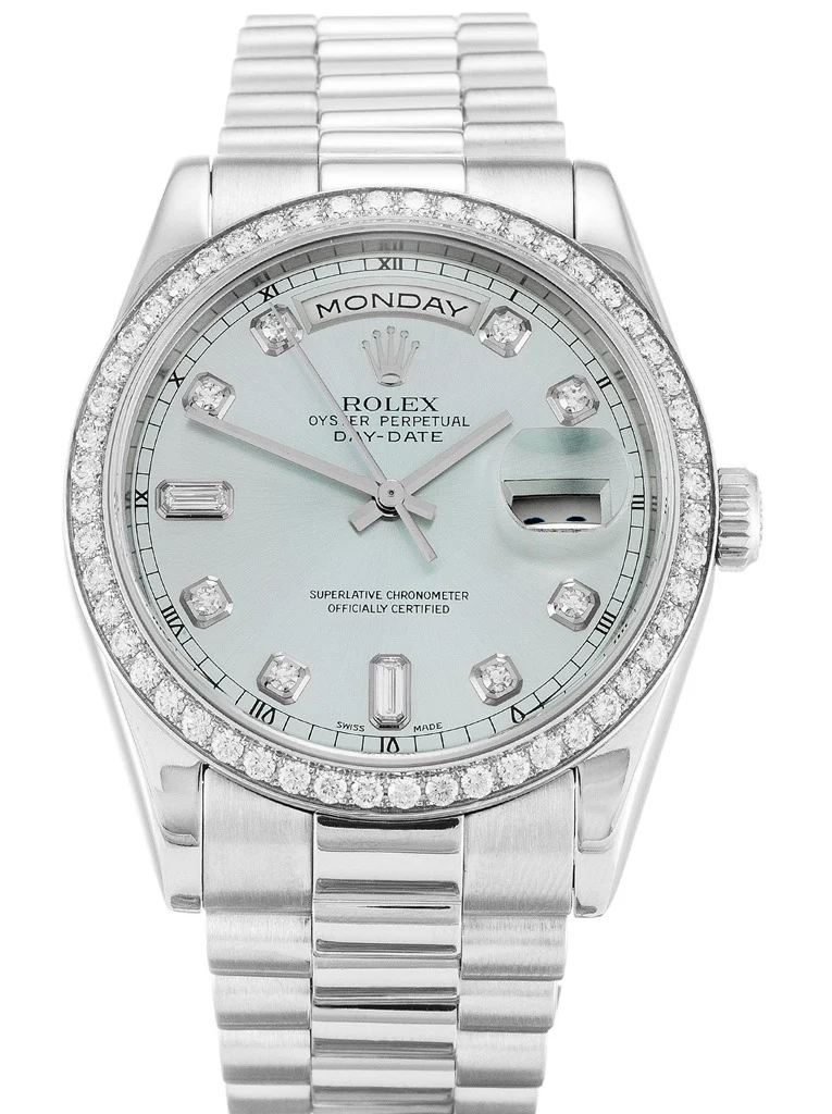 Day-Date blaues Zifferblatt 118346