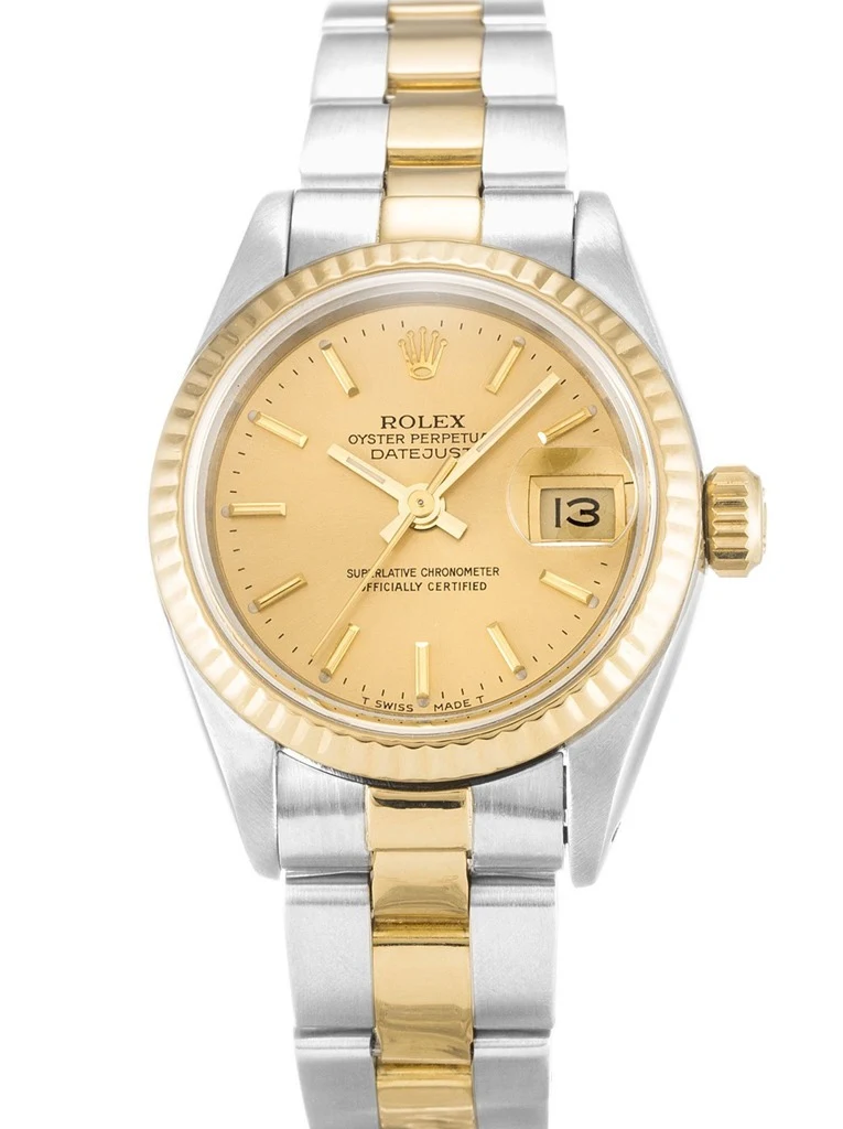 Lady-Datejust champagnerfarbenes Zifferblatt 69173