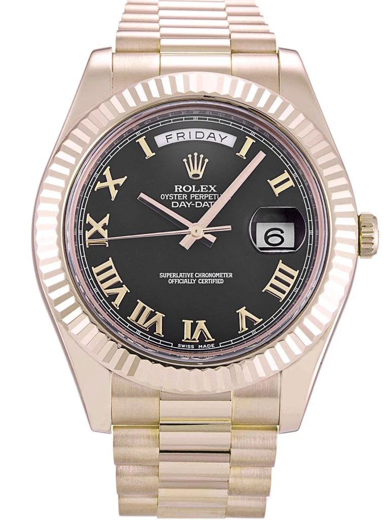 Day-Date II schwarzes Zifferblatt 218235