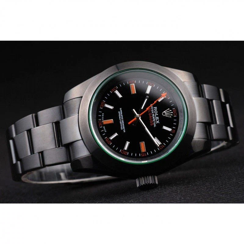 Milgauss schwarzes Zifferblatt PRL05090290 Nahaufnahme