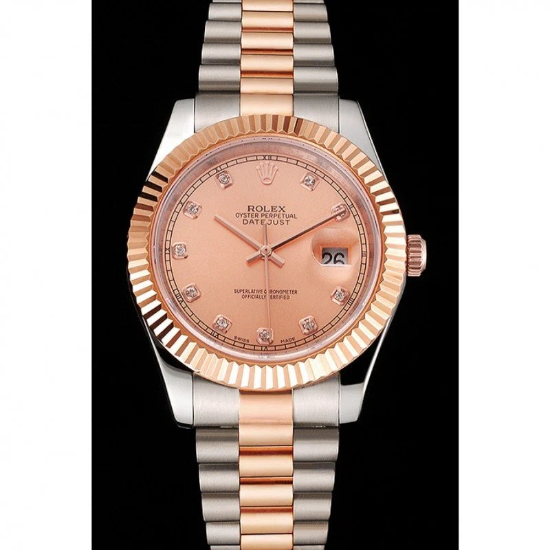 Superclone Datejust roségoldfarbenes Zifferblatt REP016816 Perspektivansicht