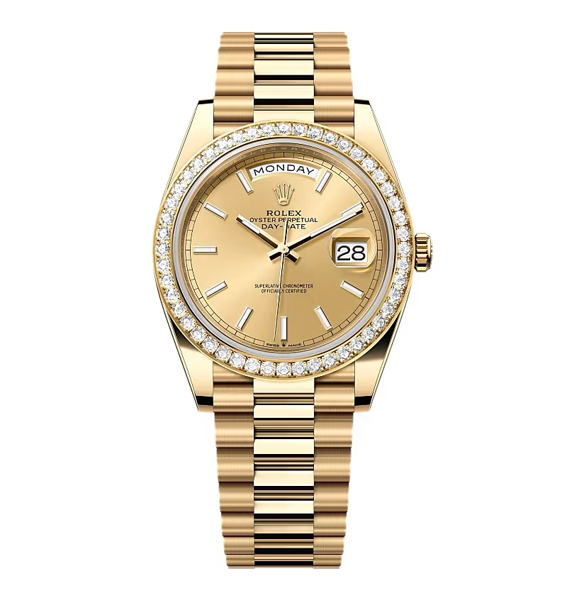 Rolex Day-Date champagnerfarbenes Zifferblatt 228348rbr-0008 40 mm – Superclone