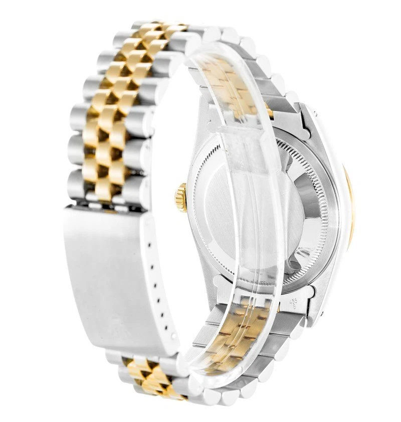 Datejust goldfarbenes Zifferblatt 16233 Schrägansicht