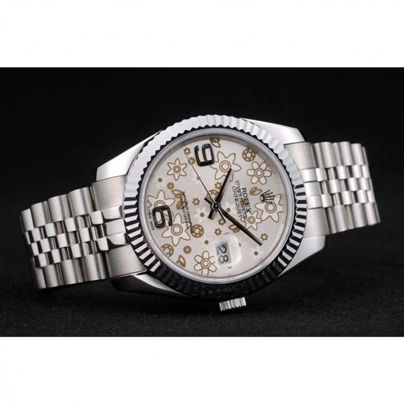 Datejust silberfarbenes Zifferblatt 41983 Nahaufnahme