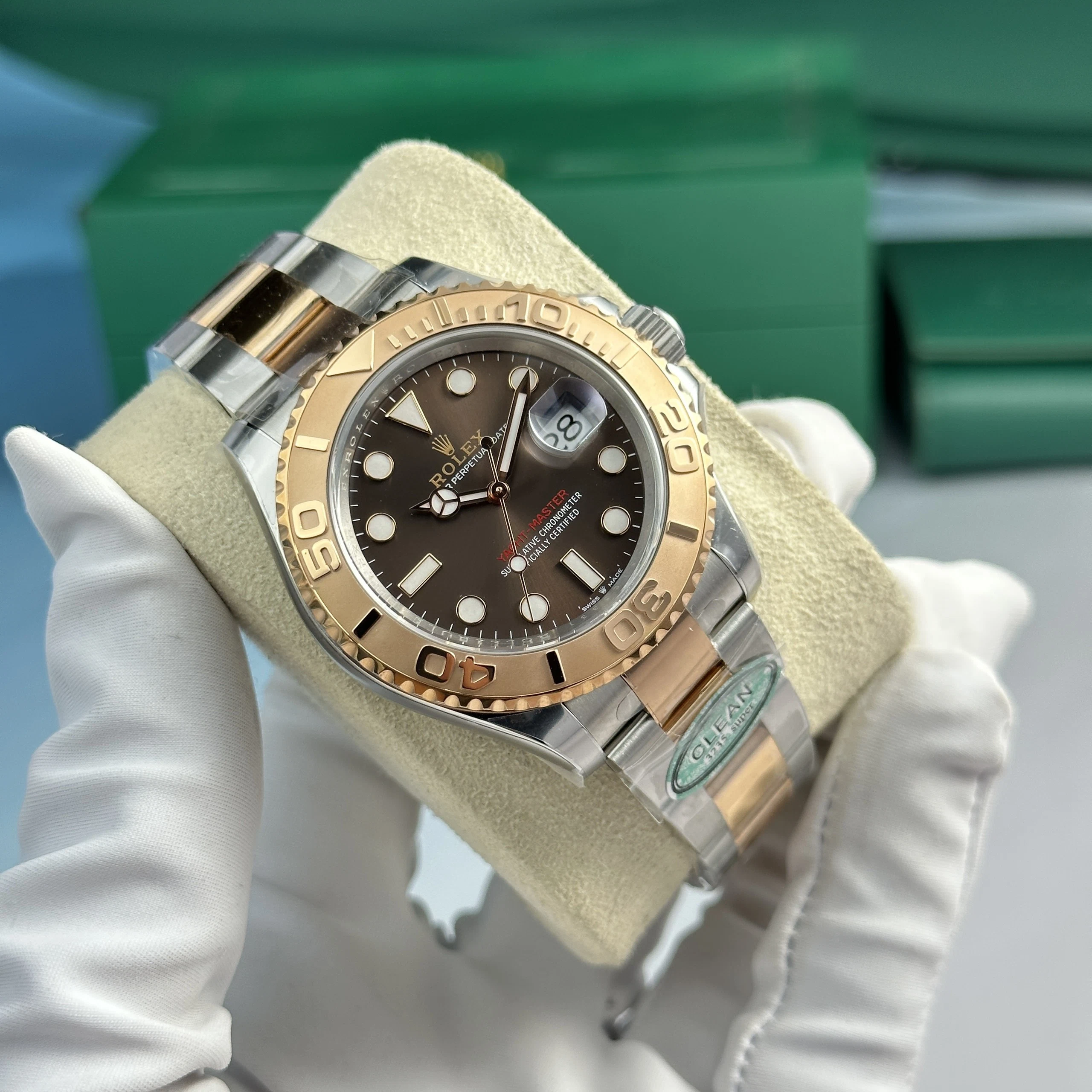 Yacht-Master schokoladenbraunes Zifferblatt 126621 Profilansicht