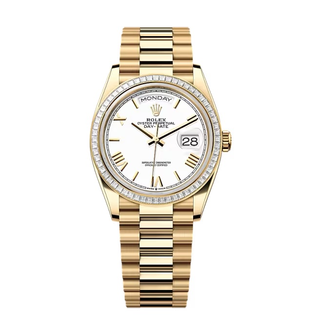 Rolex Day-Date weißes Zifferblatt 128398tbr-0026 36 mm – Superclone