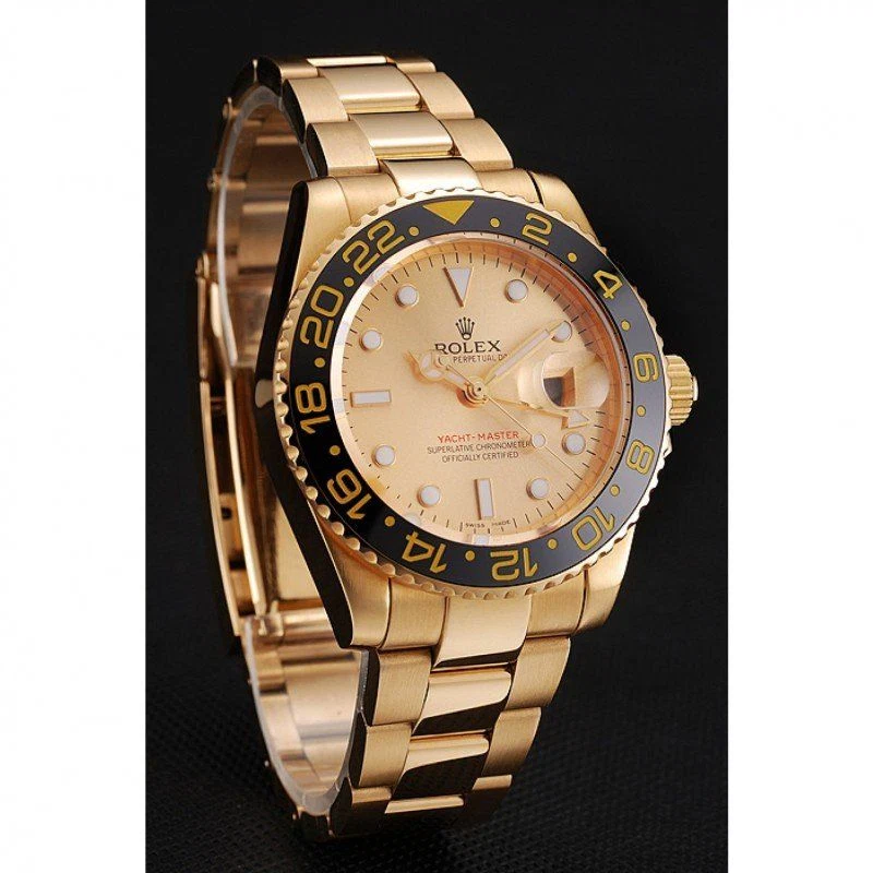 Superclone GMT-Master II goldfarbenes Zifferblatt 1453749 Schrägansicht